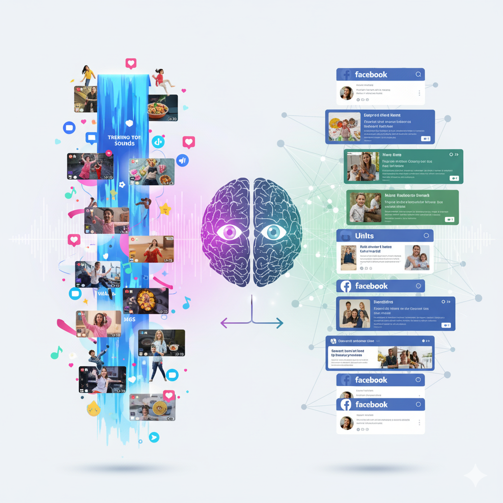 Cum funcționează algoritmii TikTok și Facebook